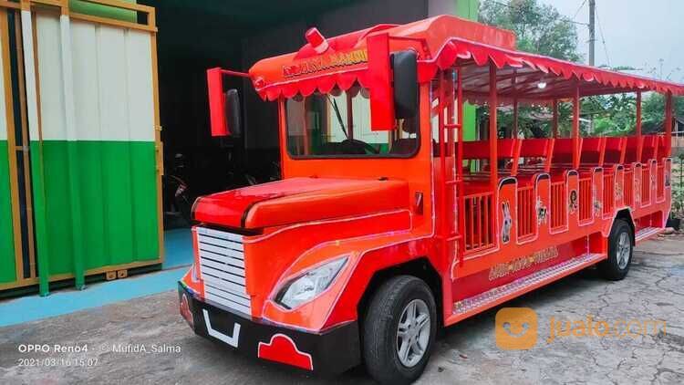 Kereta Kencana Mesin Motor Roda 3 - Kereta Mini Wisata Odong Odong Komedi Putar