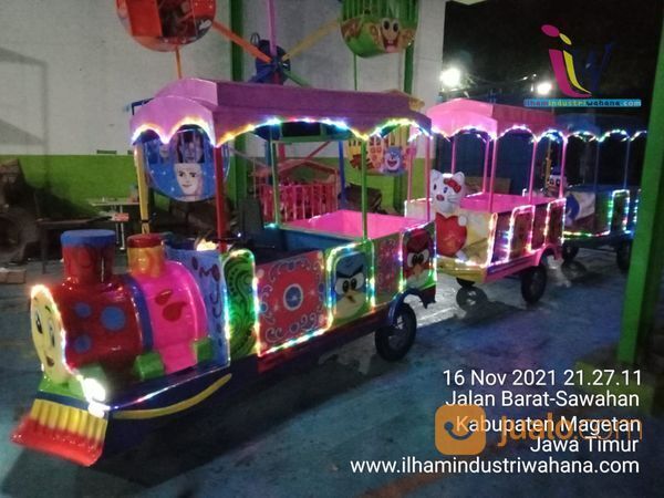 Odong Odong Kereta Panggung Fiber - Kereta Mini Wisata Komedi Putar Safari