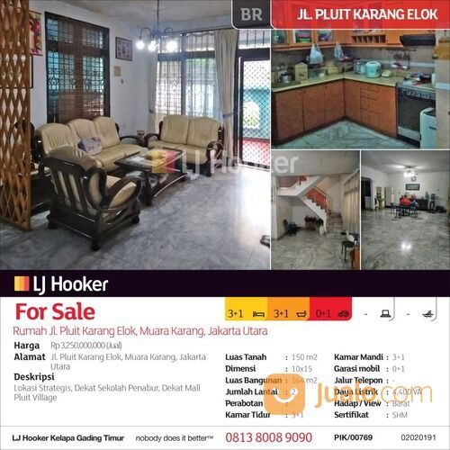 Rumah Jl. Pluit Karang Elok, Muara Karang, Jakarta Utara