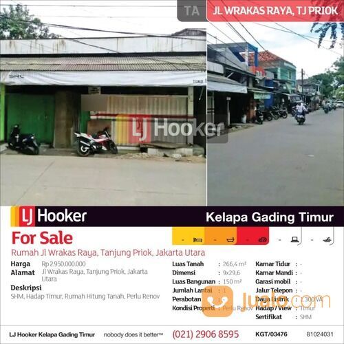Rumah Jl. Warakas Raya, Tanjung Priok, Jakarta Utara
