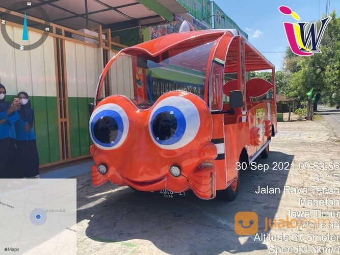 Komedi Putar Animal - Odong Odong Kereta Mini Bebek Fiber