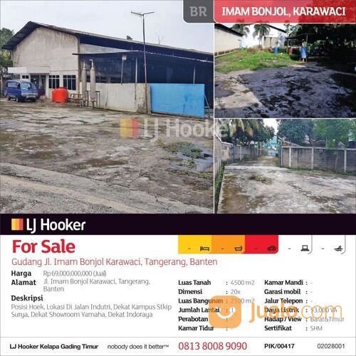 Gudang Jl. Imam Bonjol Karawaci, Tangerang, Banten