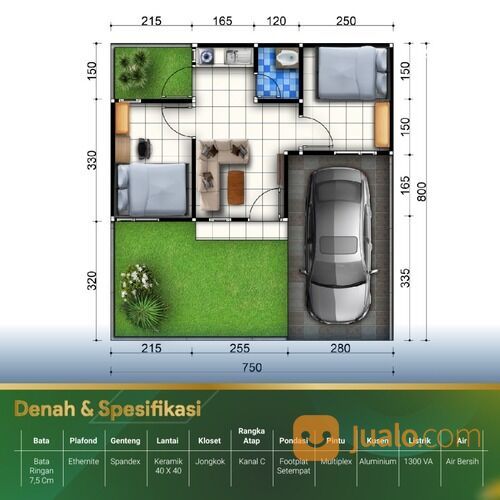 Rumah Minimalis Tipe 28 Cocok Untuk Pengantin Baru