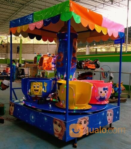 Istana Rumah Balon Robot - Odong Odong Komedi Putar Kereta Panggung Mini