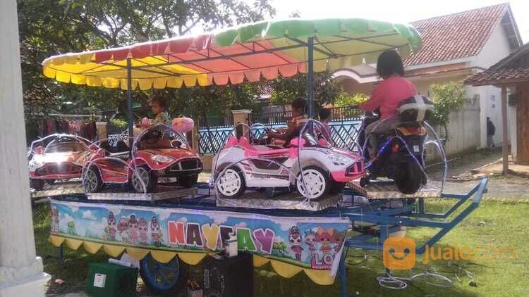 Istana Rumah Balon Robot - Odong Odong Komedi Putar Kereta Panggung Mini