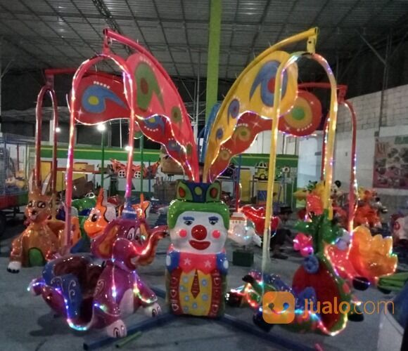 Istana Rumah Balon Robot - Odong Odong Komedi Putar Kereta Panggung Mini