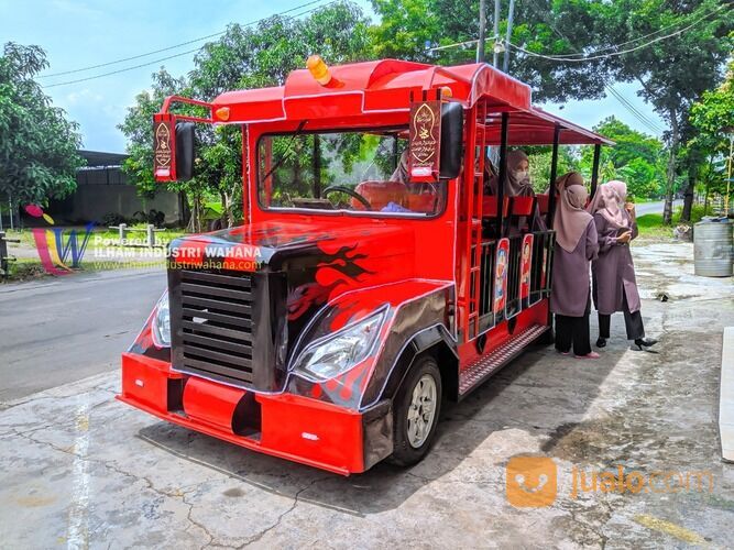 Istana Rumah Balon Robot - Odong Odong Komedi Putar Kereta Panggung Mini