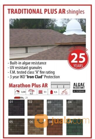 GENTENG ASPAL BITUMEN IKO MARATHON AR25