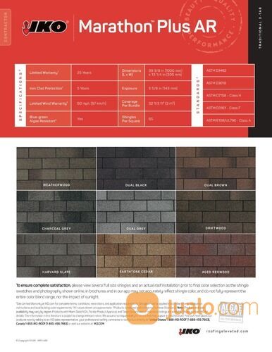 GENTENG ASPAL BITUMEN IKO MARATHON AR25