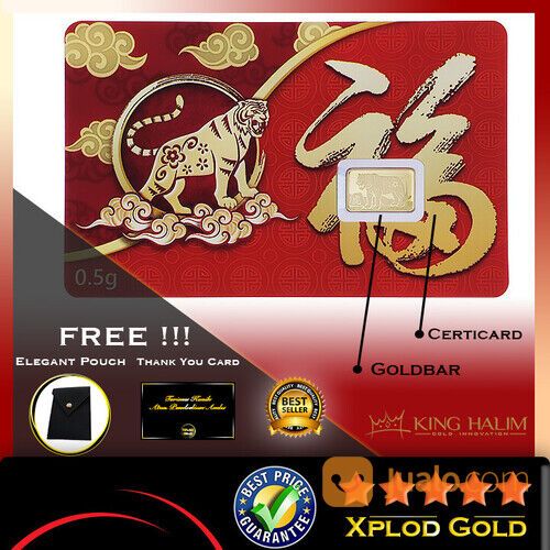 Emas King Halim Tiger Gold 0,5 Gram Xplod Gold Toko Emas King Halim Solo