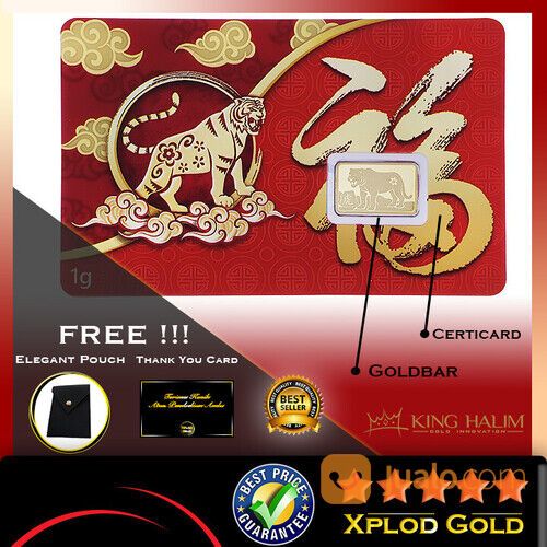 Emas King Halim 1 Gram Tiger Gold Logam Mulia Spesial Imlek 2022 Xplod Gold Toko Emas King Halim