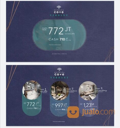 Rumah Mungil Murah Cendana Cove Verdant Tipe Vila Lippo Karawaci Tangerang