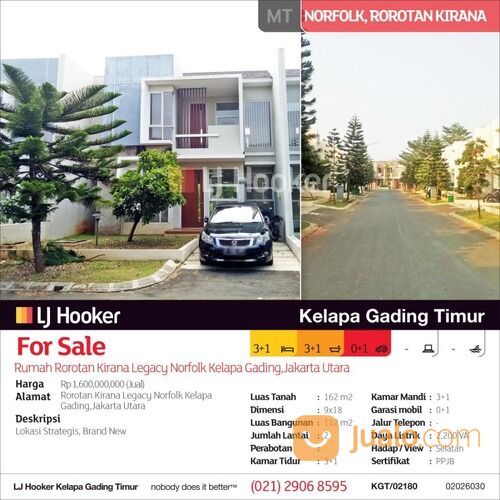 Rumah Rorotan Kirana Legacy Norfolk Kelapa Gading,Jakarta Utara