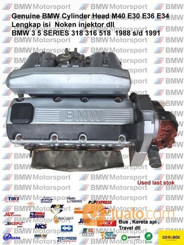 Genuine BMW Cylinder Head M40 E30 E36 E34 Lengkap Isi Noken As Injektor Dll 318i 316i 518i