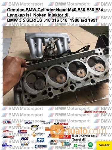 Genuine BMW Cylinder Head M40 E30 E36 E34 Lengkap Isi Noken As Injektor Dll 318i 316i 518i