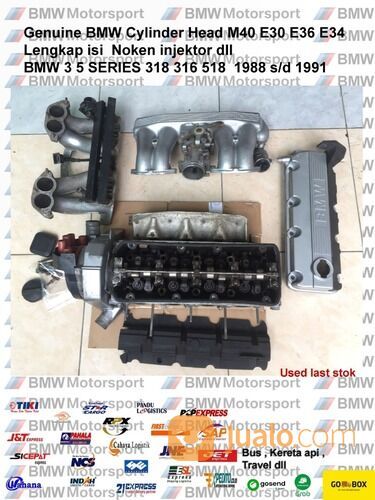 Genuine BMW Cylinder Head M40 E30 E36 E34 Lengkap Isi Noken As Injektor Dll 318i 316i 518i