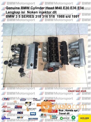 Genuine BMW Cylinder Head M40 E30 E36 E34 Lengkap Isi Noken As Injektor Dll 318i 316i 518i