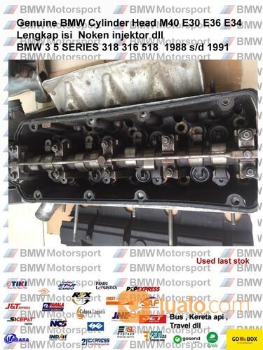 Genuine BMW Cylinder Head M40 E30 E36 E34 Lengkap Isi Noken As Injektor Dll 318i 316i 518i