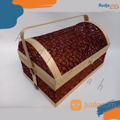 Kerajinan Bambu | Box Peti Parcel Motif Trumtum Uk 30x20 Cm
