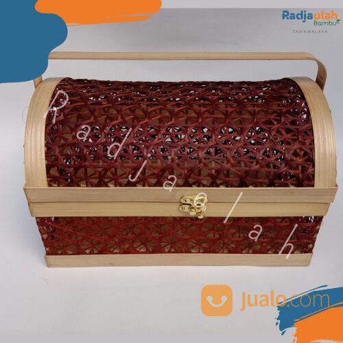 Kerajinan Bambu | Box Peti Parcel Motif Trumtum Uk 30x20 Cm