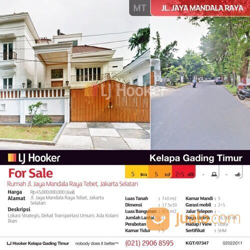 Rumah Jl. Jaya Mandala Raya Tebet, Jakarta Selatan