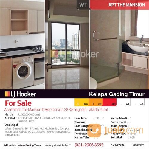 Apartemen The Mansion Tower Gloria Lt.28 Kemayoran, Jakarta Pusat