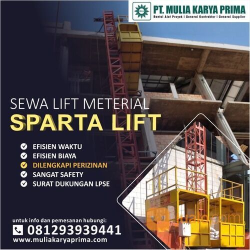 Sewa Lift Barang 1 dan 2 ton Kabupaten Tangerang - PT. Mulia Karya Prima