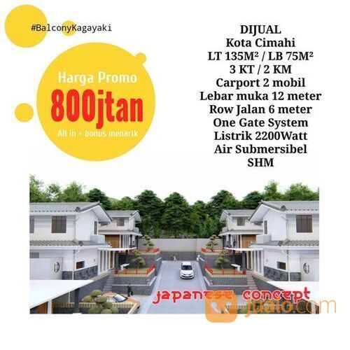 Hunian Modern Etnik Jepang Kota Cimahi Hanya 800jutaan ALL IN