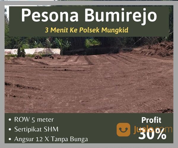 Kavling 1 Juta-An/M2 Dekat Polsek Mungkid