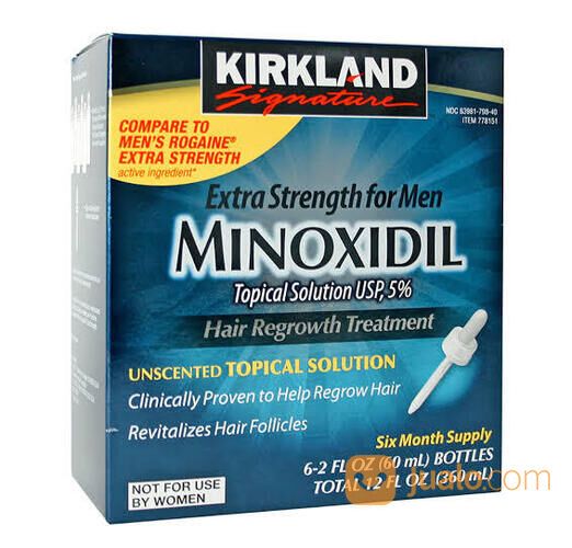 Kirkland Minoxidil Serum Liquid ORIGINAL USA - Box Isi 6 Botol