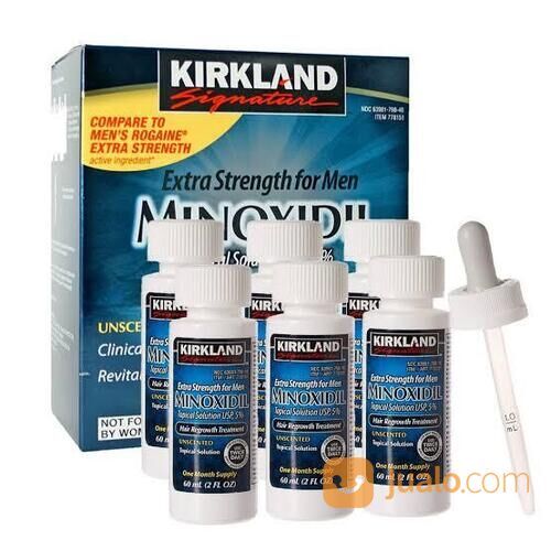 Kirkland Minoxidil Serum Liquid ORIGINAL USA - Box Isi 6 Botol