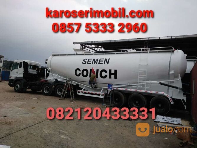 TANGKI TRAILER HIBLOW 60 TON TANGKI SEMEN TRAILER 60 TON