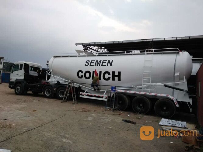 TANGKI TRAILER HIBLOW 60 TON TANGKI SEMEN TRAILER 60 TON