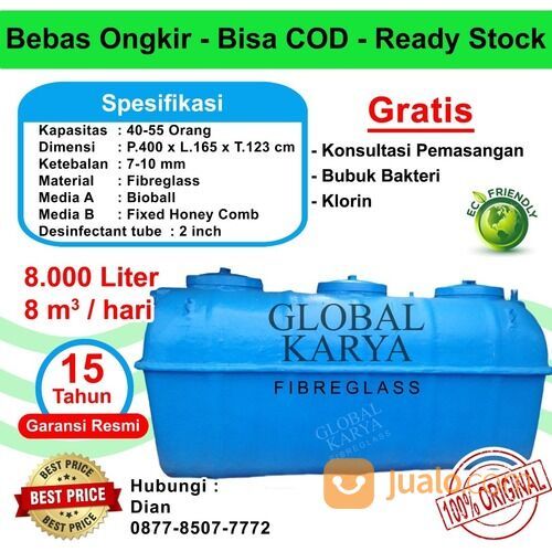 Septictank Biofilter 8000 Liter - IPAL - STP - Septic Tank - Biotech