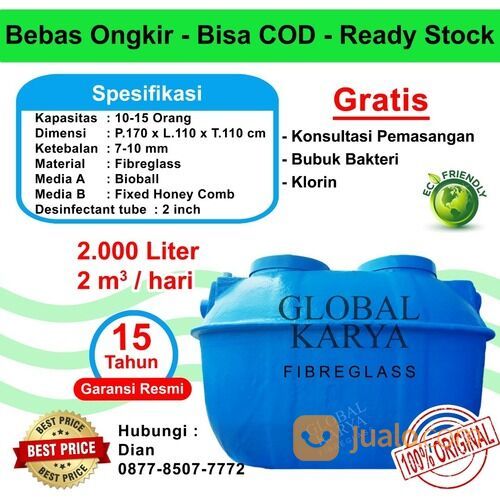 Septictank Biofilter 2000 Liter, Biotank, Septic Tank Bio, Biotech