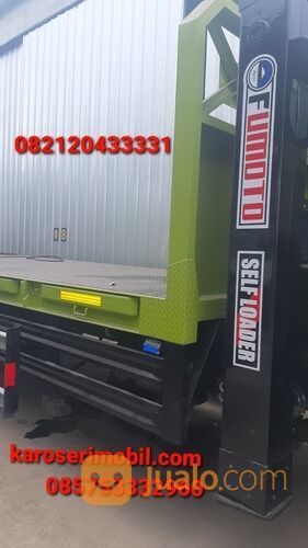 KAROSERI SELF LOADER TRUK MOBIL GENDONG MOBIL TOWING ANGKUTAN ALAT BERAT