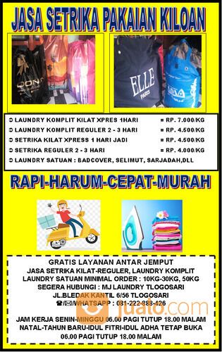 MAKMUR JAYA LAUNDRY TLOGOSARI Siap Antar Jemput Laundry & Setrika Anda Muraaah Khusus Tlogosari USM