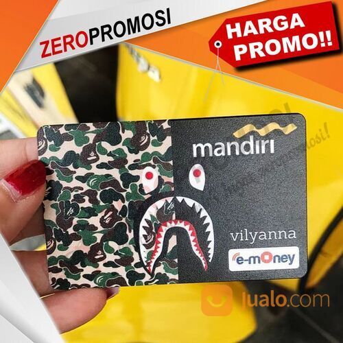 Cetak Kartu Emoney Mandiri Custom Logo Nama Foto