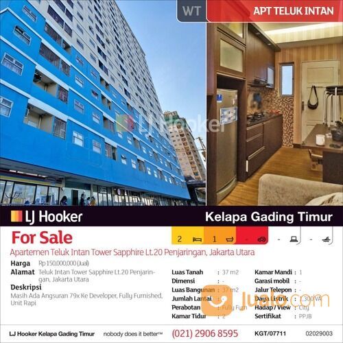 Apartemen Teluk Intan Tower Sapphire Lt.20 Penjaringan, Jakarta Utara