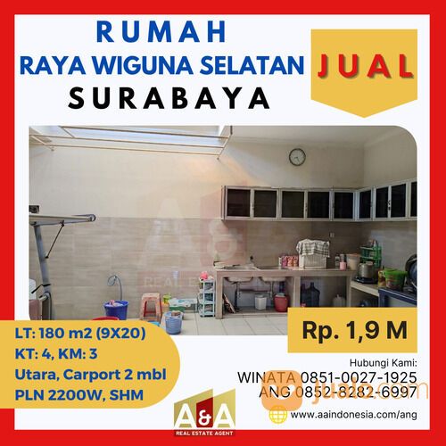 Rumah Siap Huni Raya Wiguna Selatan Indah Surabaya