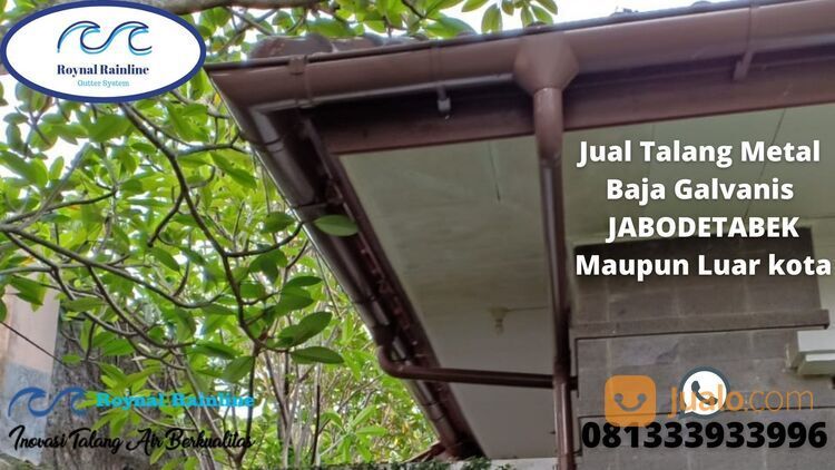 Talang Metal Baja Galvanis Lisplang Rumah Bekasi