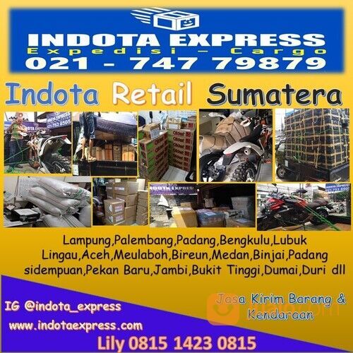 INDOTA EXPRESS /JASA KIRIM BARANG CARGO MURAH / KIRIM MOTOR MOBIL / PINDAHAN
