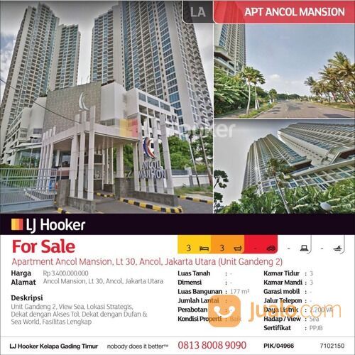 Apartemen Ancol Mansion, Ancol, Jakarta Utara