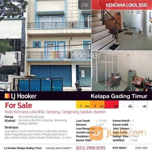 Ruko Kencana Loka BSD, Serpong, Tangerang Selatan, Banten