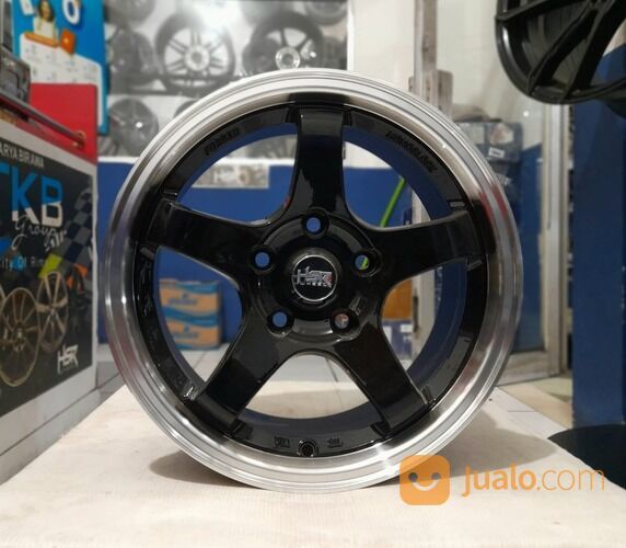 Velg Mobil Murah Ring 15 HSR JUDAN Ring 15 Pcd.4x100/4x114,3 Black Polish
