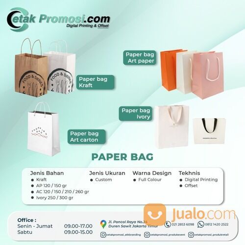 Paper Bag - Goodie Bag - Tas Kertas Custom Design Tersedia Semua Jenis