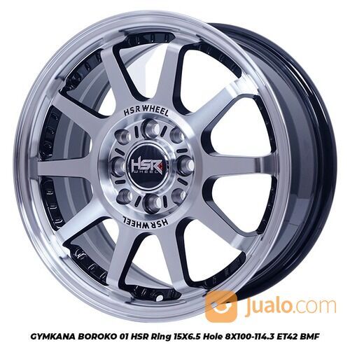 VELG MOBIL HSR GYMKANA BOROKO 01 HSR R15X65 H8X100-114,3 ET42 RATA BODY