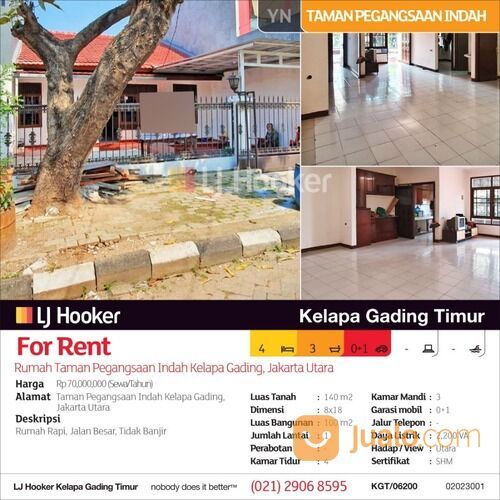 Rumah Taman Pegangsaan Indah Kelapa Gading, Jakarta Utara