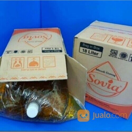 Distributor Minyak Goreng Sovia 18 Liter Jrigen/Bib