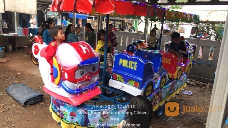 Odong Odong Kereta Panggung Tayo Double Jok - Kereta Mini Wisata Becak Cinta